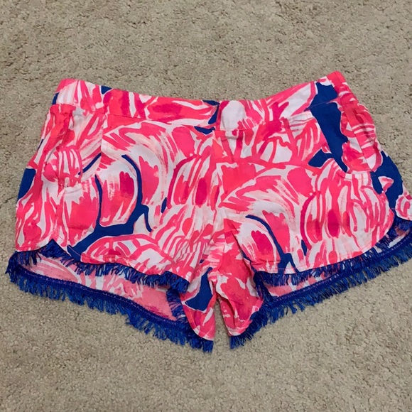 Lilly Pulitzer Pants - Lilly Pulitzer Cocoa Shorts Printed with Fringe